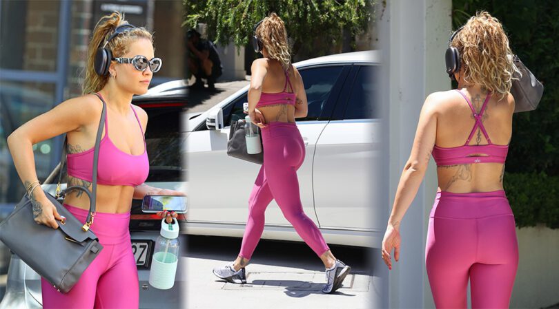 Rita Ora – Beautiful Ass in a Tight Gym Outfit in Sydney