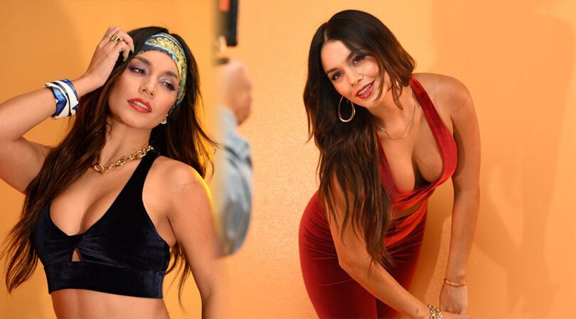 Vanessa Hudgens – Sexy Boobs in Fabletics Velour Campaign FW 2021