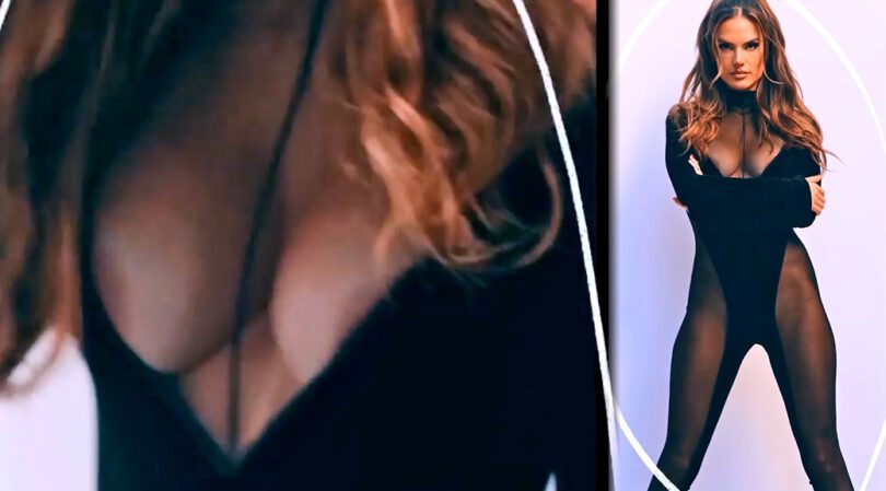 Alessandra Ambrosio – Sexy Areola Slip in a Sexy Photoshoot Video