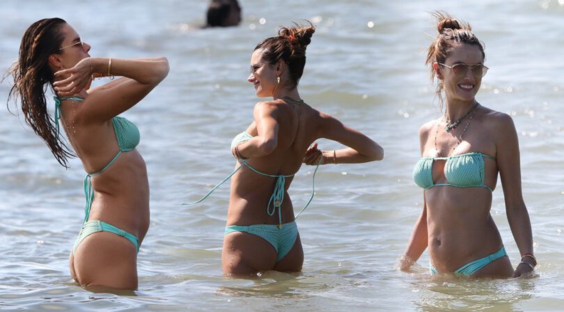 Alessandra Ambrosio – Beautiful Body in a Sexy Bikini at the Beach in Florianรณpolis