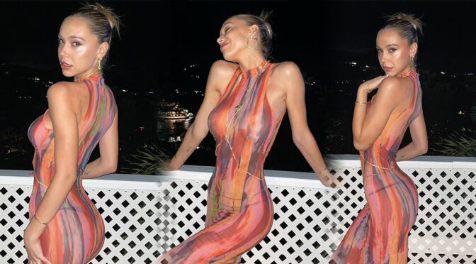 Alexis Ren – Stunning Body in a Sexy Sheer Dress