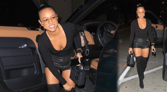 Karrueche Tran – Sexy Boobs and Legs at Catch in West Hollywood