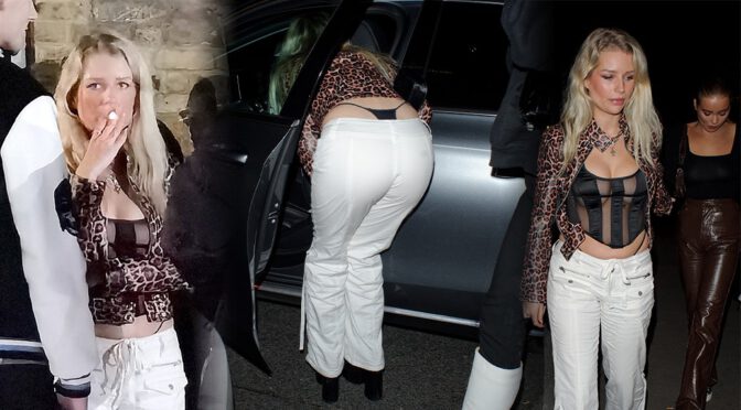 Lottie Moss – Braless Breasts and Sexy Thong Panties Out in London