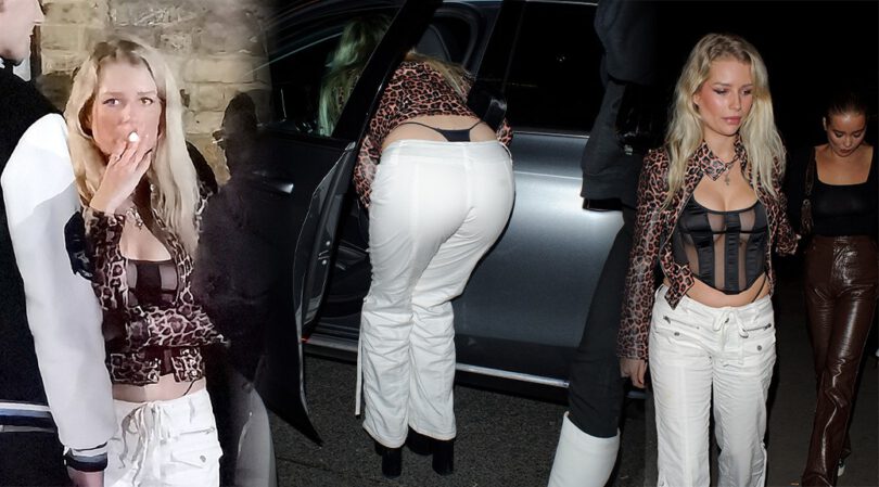 Lottie Moss – Braless Breasts and Sexy Thong Panties Out in London