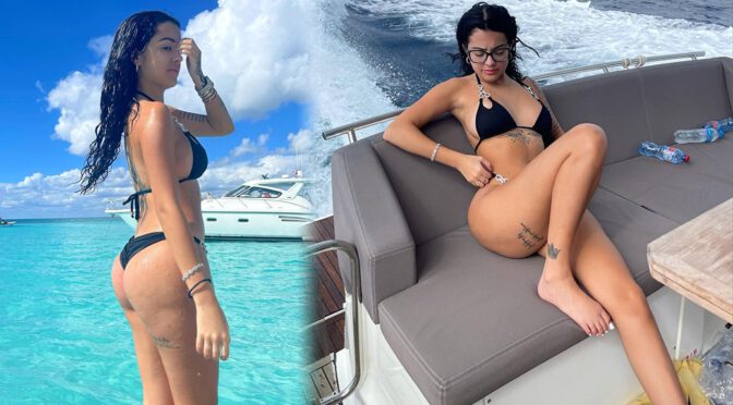 Malu Trevejo – Sexy Ass and Boobs in a Tiny Black Bikini