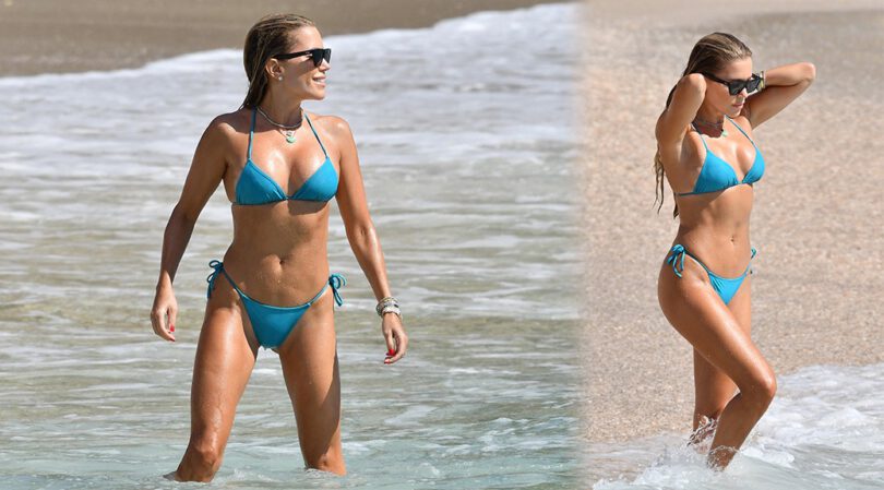 Sylvie Meis – Fantastic Body in a Sexy Small Bikini on a Beach in St. Barts