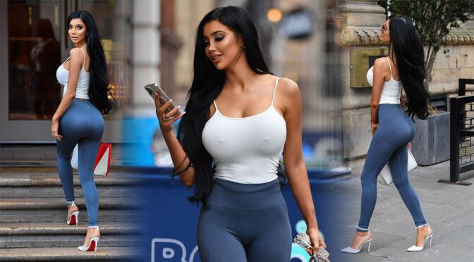 Chloe Khan – Stunning Big Ass and Braless Tits Out in Liverpool