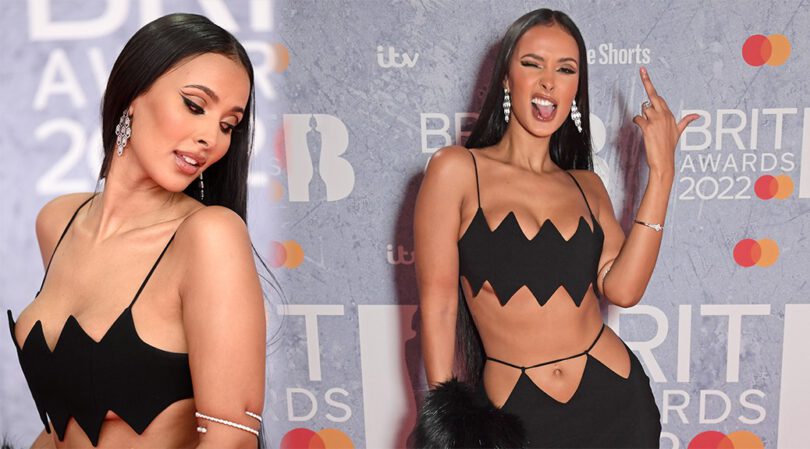 Maya Jama – Fantastic Boobs in Revealing Dress at The BRIT Awards 2022 in London