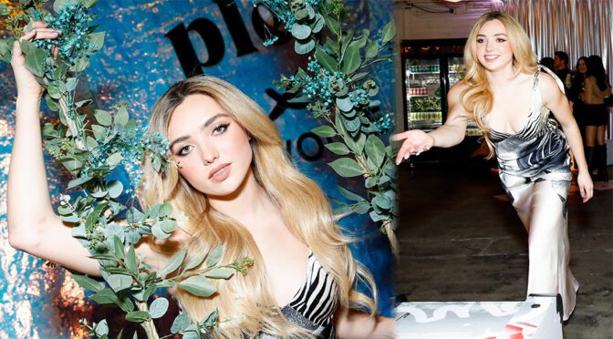 Peyton List – Beautiful Boobs & Cleavage at Pley Beauty Pop-up Event in Los Angeles