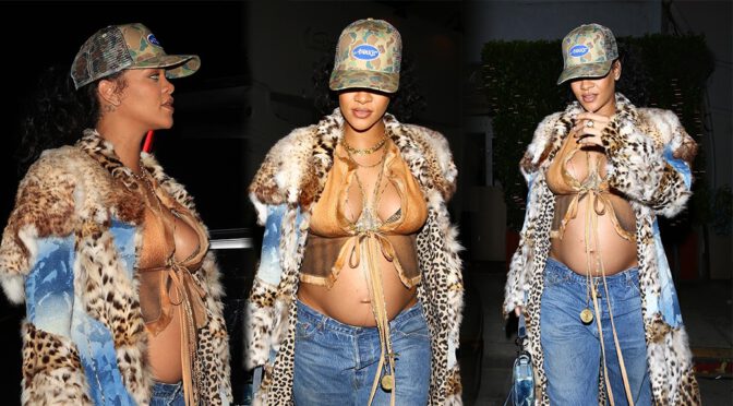 Rihanna – Gorgeous Big Boobs at Giorgio Baldi Restaurant in Santa Monica