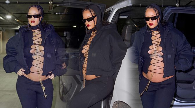Rihanna – Gorgeous Braless Breasts in a Revealing Outfit Out in Los Angeles