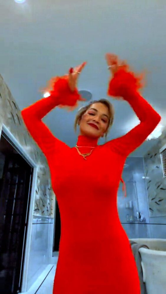 Rita Ora Sexy Braless Pokies