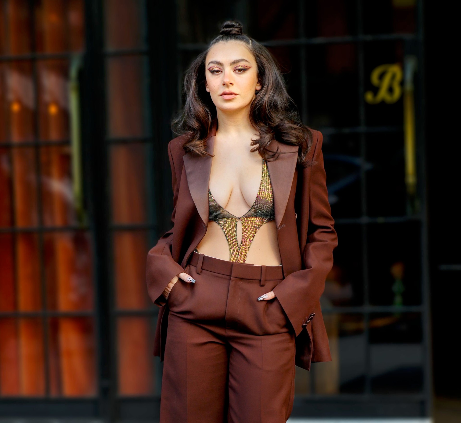 Charli XCX - Sexy Boobs at The Bowery Hotel in New York. 