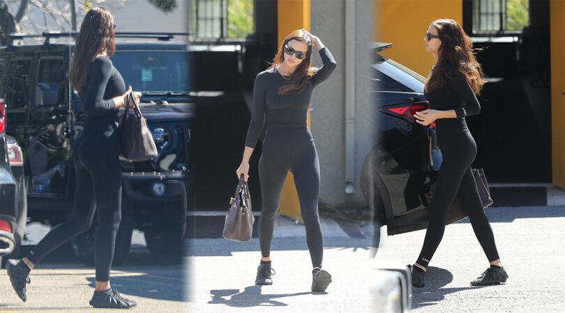 Irina Shayk – Sexy Ass in Leggings Out in Santa Monica