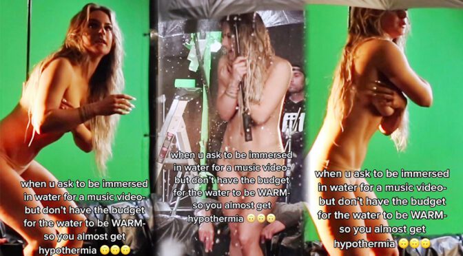 JoJo – Fantastic Topless Boobs on a Music Video Set (Video)