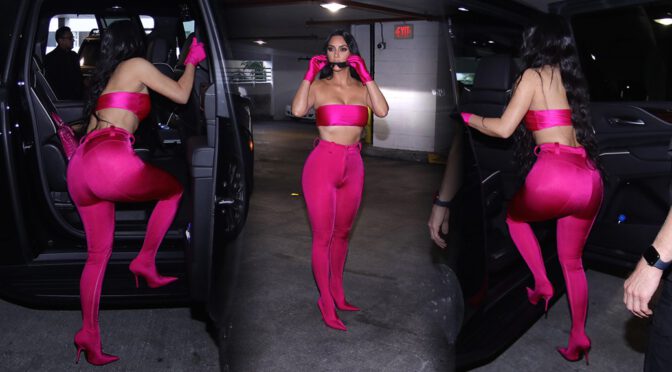 Kim Kardashian – Stunning Curvy Body  in a Sexy Outfit Out in Miami