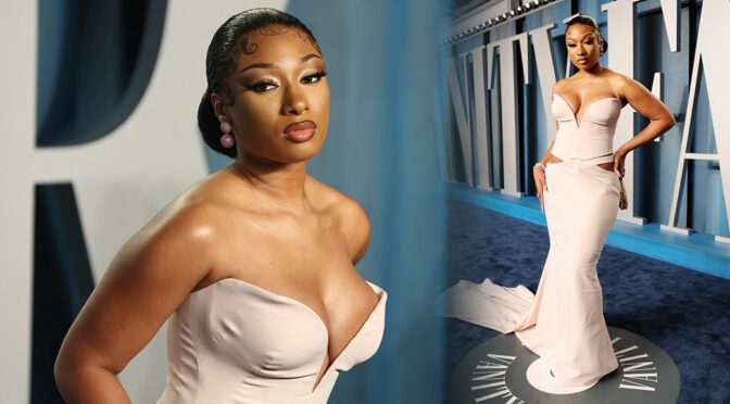 Megan Thee Stallion – Sexy Big Boobs at Vanity Fair Oscar Party in Beverly Hills