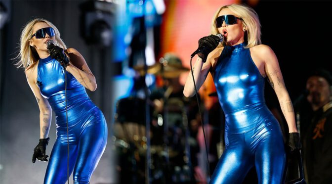 Miley Cyrus – Sexy Braless Pokies at Lollapalooza Chile Day 2 in Santiago