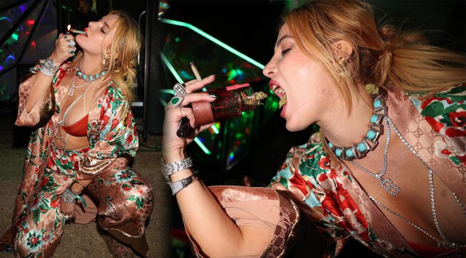 Bella Thorne – Sexy Boobs at “Alien Invasion” Themed Coachella After Party