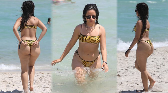Camila Cabello – Beautiful Big Ass in Thong Bikini in Miami