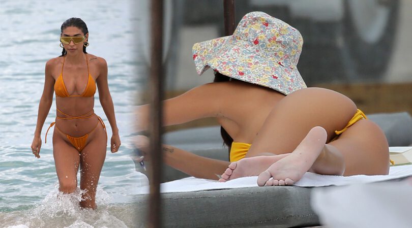 Chantel Jeffries – Sexy Boobs and Ass in a Tiny Bikini on a Beach in Miami