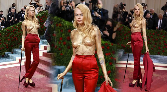 Cara Delevingne Topless Boobs