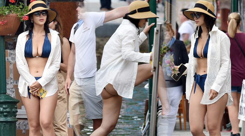 Caylee Cowan Flaunts Spectacular Breasts in Bikini Out in Portofino