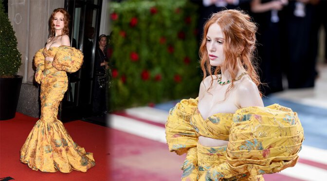 Madelaine Petsch – Beautiful Boobs at 2022 Met Gala in New York