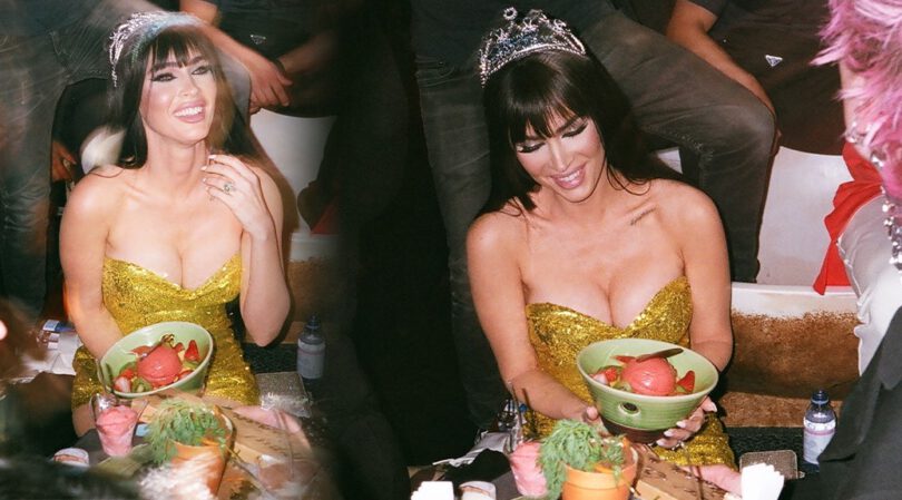 Megan Fox’s Big Boobs at Birthday Party at at Tao in Las Vegas