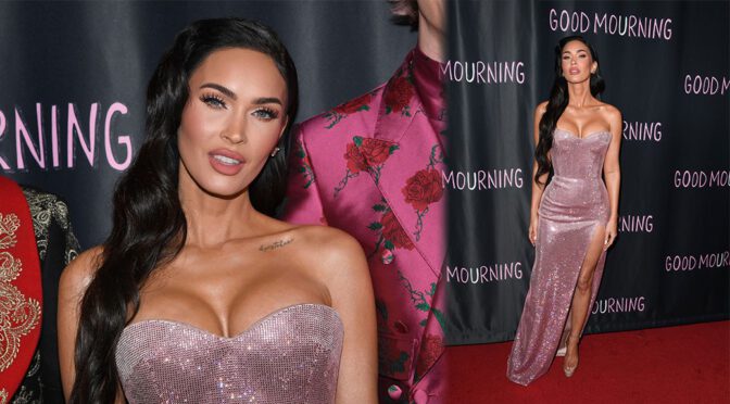 Megan Fox –  Beautiful Boobs in Big Cleavage  at “Good Mourning” Premiere in Beverly Hills