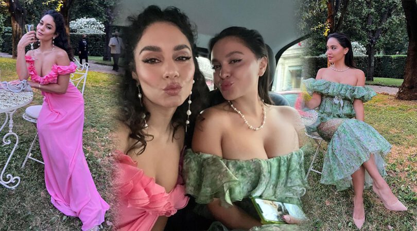 Vanessa & Stella Hudgens’ Gorgeous Boobs at Mytheresa Collection by Giambattista Valli Launch