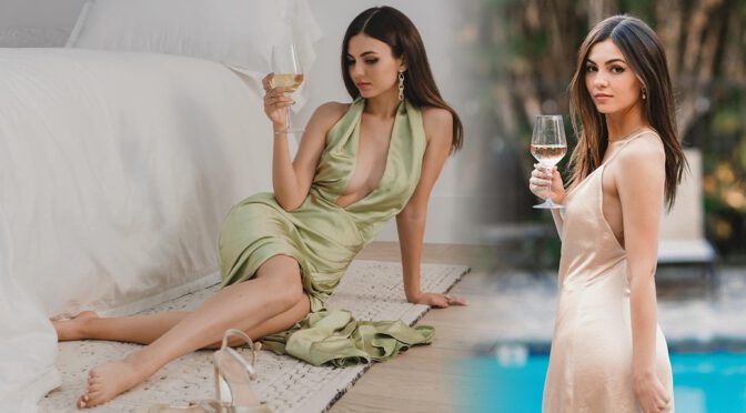Victoria Justice Flaunts Sexy Legs and Braless Boobs in Taylor Kahan Photoshoot