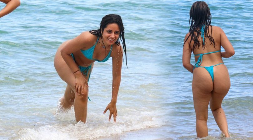 Camila Cabello’s Big Ass in Thong Bikini at a Beach in Miami
