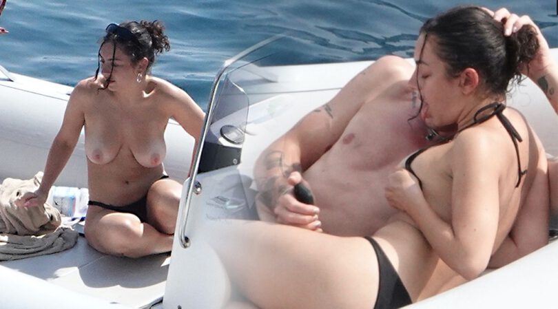 Charli XCX Expose Beautiful Topless Boobs on a Boat in Amalfi (NSFW)