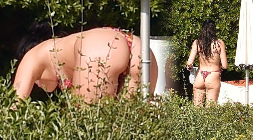 Dua Lipa’s Perfect Ass in Thong Bikini in Portofino