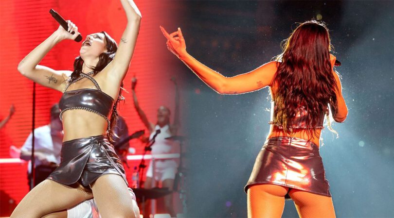 Dua Lipa Shows Sexy Ass in Mini Skirt at Lovestream Festival in Bratislava