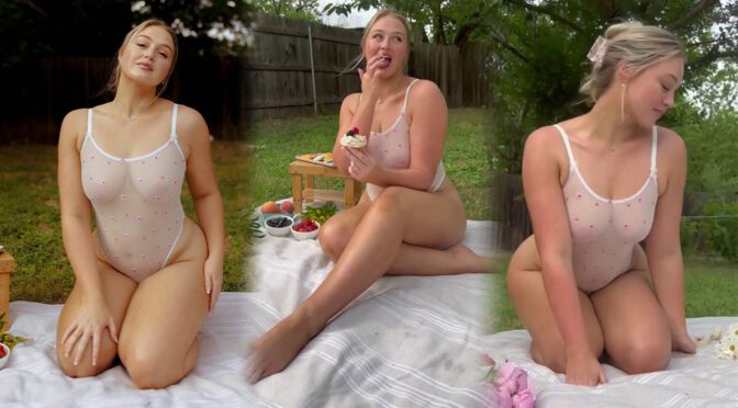 Iskra Lawrence Expose Sexy Body in Transparent Lingerie (Video)