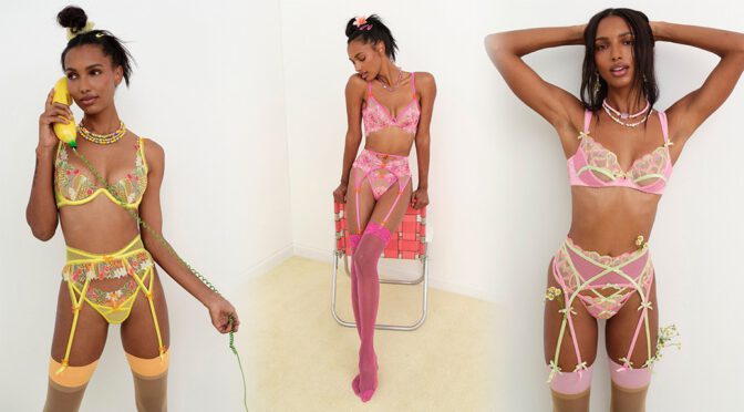 Jasmine Tookes Flaunts her Spectacular Body in Love & Lemons X Victoria’s Secret Lingerie Photoshoot