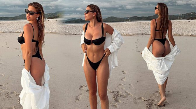Kara Del Toro’s Fantastic Boobs and Ass in a Thong Bikini