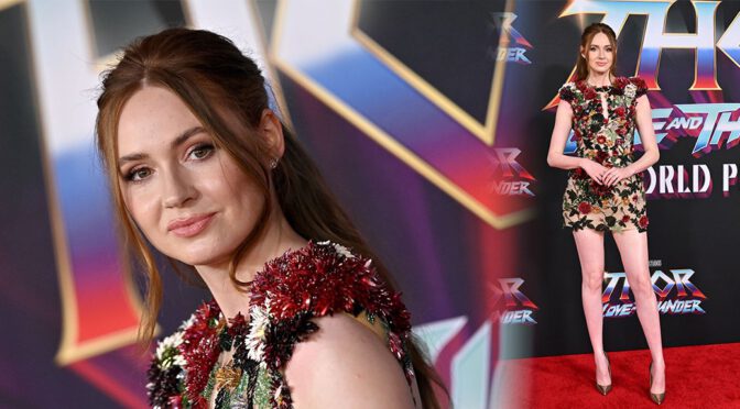 Karen Gillan Flaunts Gorgeous Legs at “Thor Love and Thunder” Premiere in Los Angeles