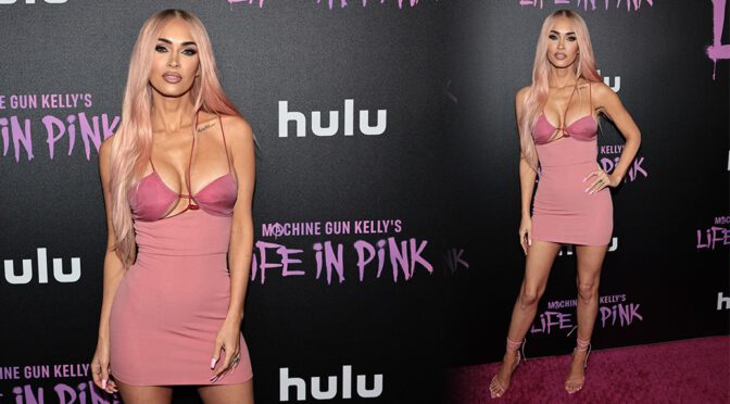 Megan Fox Shows Big Boobs and Sexy Legs at “Life In Pink” Premiere in New York