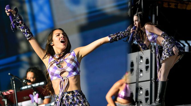Olivia Rodrigo Sexy on Stage at Glastonbury Festival in England