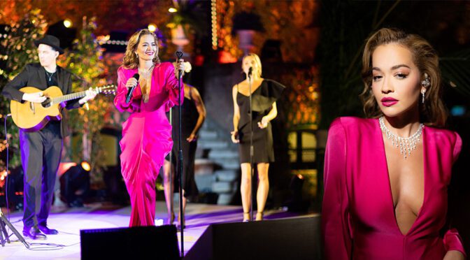 Rita Ora Shows Gorgeous Braless Cleavage at Cartier Private Event in Madrid