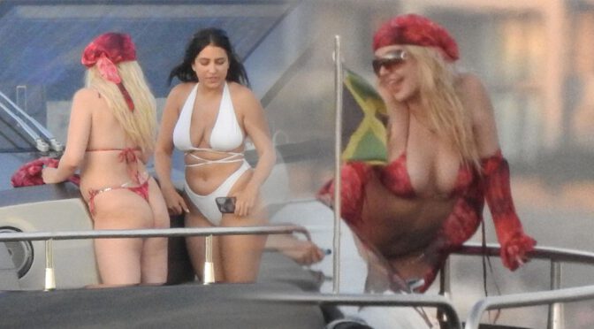 Tana Mongeau in Tiny Thong Bikini on a Yacht in Los Cabos