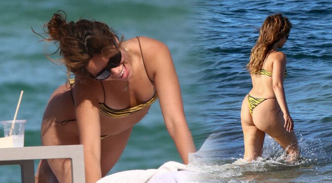 Camila Cabello’s Big Ass in Tiny Thong Bikini on the Beach in Coral Gables