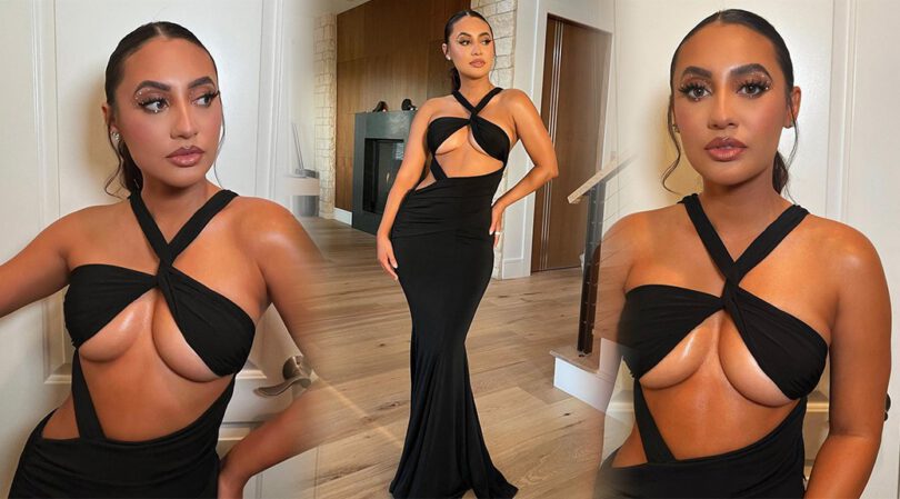 Francia Raisa Flaunts Spectacular Boobs in a Sexy Dress
