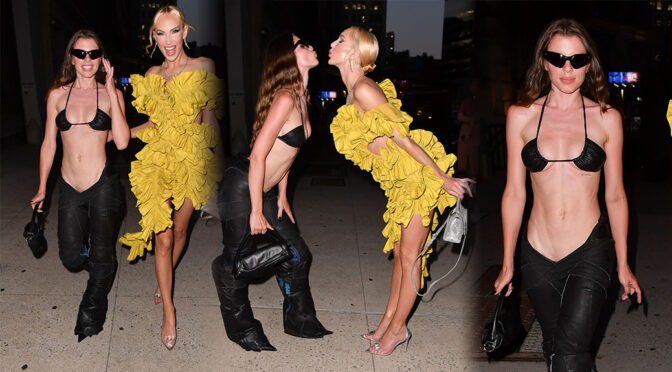 Julia Fox Shows Sexy Body in Skimpy Outfit at Indochine Restaurant in New York