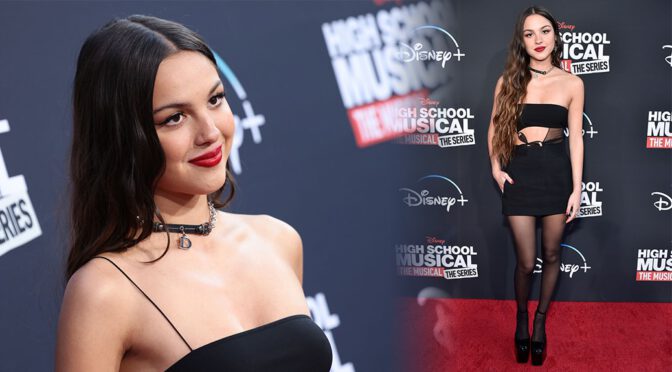 Olivia Rodrigo Flaunts Sexy Legs and Boobs at “High School Musical: The Musical: The Series” Premiere in Burbank