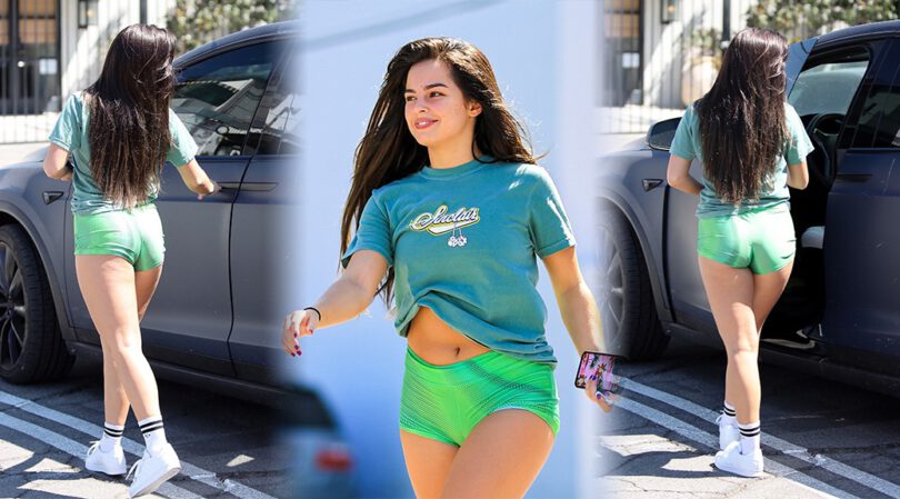 Addison Rae Shows Sexy Legs and Ass in Tiny Shorts Out in West Hollywood