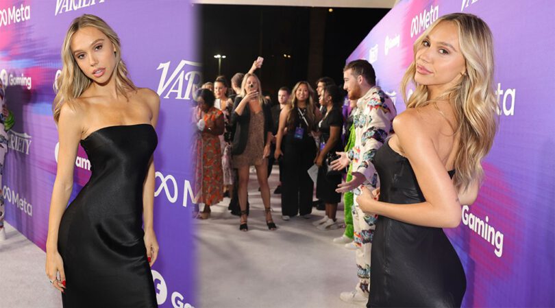 Alexis Ren Shows Sexy Body in Black Dress at Variety Power of Young Hollywood Event in Los Angeles